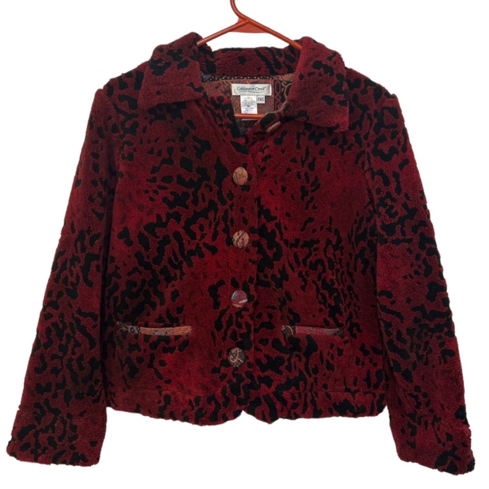 Vintage Coldwater Creek Animal Print Jacket